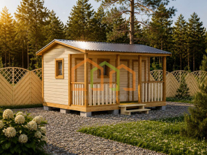 Хозблок с верандой Веста